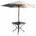 Folding Easy to Assemble Iron Square Dining Table with 2" Umbrella Holder