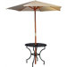 Folding Easy to Assemble Iron Round Dining Table with 2" Umbrella Holder