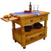 Island Europa Kitchen Cart with Butcher Block Top