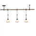 Trenton Track Lighting Pendant Kit in Antique Bronze with Dusted Ivory Shades