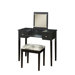 Vanity Set with Butterfly Bench in Black