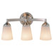 Paris Moderne Three Light Bath Vanity in Brushed Steel