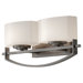Bleeker Street Two Light Bath Vanity in Brushed Steel