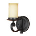 Colonial Manor One Light Wall Sconce in Black