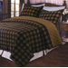 Western Plaid Brown Quilt Set