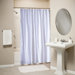 Ruffled White Shower Curtain