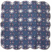 Blue Double Wedding Ring Throw Quilt