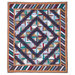 Dusty Diamond Log Cabin Throw Quilt