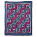 Red Log Cabin Throw Quilt