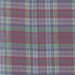 Burgundy Plaid Blue and Golden Lines Bed Curtain