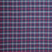 Grey and Navy Blue Plaid Red Lines Window Curtain
