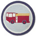 Fire Truck Blue Kids Rug