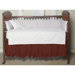 Red Plaid and Green, Black Lines Fabric Crib Dust Ruffle