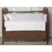Tan Red and Black Plaid Fabric Crib Dust Ruffle