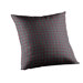 Burgundy Plaid Blue and Gold Lines Fabric Toss Pillow