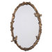 Paza Oval Mirror in Antiqued Gold