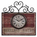 Timeless Bistro Clock in Distressed Aged Red