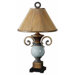 Wayland One Light Lamp in Crackled Blue Ceramic