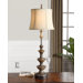 Vetralla Table Lamp in Heavily Burnished Textured Silver and Antique Silver Champagne