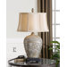 Benedetta Table Lamp in Heavily Distressed Silver Champagne