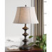 19" Antonello Table Lamp in Heavily Distressed Charcoal Gray