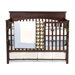Metro 4 Piece Crib Bedding Set in Blue / White / Chocolate