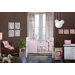 Quilted Circles 4 Piece Crib Set in Pink and Chocolate
