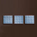 Quilted Circles Three Piece Wall Hangings in Blue and Chocolate
