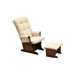 Sleigh Multiposition Lock Glider and Ottoman