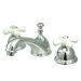 Widespread Bathroom Faucet with Double Porcelain Cross Handles