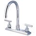 Tampa Double Handle Centerset Kitchen Faucet with Metal Lever Handles