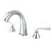 Roman Tub Faucet with Metal Lever Handles