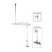 Vintage Volume Control Tub and Shower System with H&C Porcelain Lever Handles