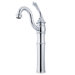 Single Hole Vessel Sink Faucet with Plate And Metal Lever Handle