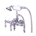 Vintage Three Handle Wall Mount Clawfoot Tub Faucet with Handshower