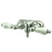 Hot Springs Double Handle Wall Mount Clawfoot Tub Faucet Trim Porcelain Handle