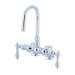 Hot Springs Double Handle Deck Mount Clawfoot Tub Faucet Trim Metal Lever Handle