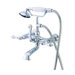 Hot Springs Double Handle Wall Mount Clawfoot Tub Faucet with Hand Shower