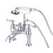 Hot Springs Double Handle Deck Mount Clawfoot Tub Faucet Trim Metal Lever Handle