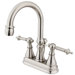 Centerset Bathroom Faucet with Double Lever Handles