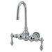 Vintage Double Handle Wall Mount Clawfoot Tub Faucet Trim Metal Lever Handle
