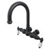 Hot Springs Double Handle Wall Mount Clawfoot Tub Faucet Trim Porcelain Lever Handle