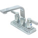 NuvoFusion Euro Double Handle High Rise Spout Bathroom Faucet with Brass Pop-Up