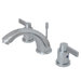 NuvoFusion Double Handle C Spout Widespread Bathroom Faucet with Brass Pop-Up