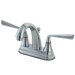 Silver Sage Double Handle Centerset Bathroom Faucet with Brass Pop-Up