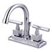 Claremont Double Handle Deck Mount Bathroom Faucet with Brass Pop-Up