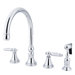 Widespread Double Handle Kitchen Faucet with Side Sprayer