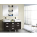 Maybell Double 55.1" Bathroom Vanity Set in Espresso