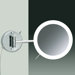 7.9" Wall Mount 3X Magnifying LED Round Mirror with Two Arm