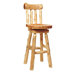 Traditional Cedar Log Barstool with Back